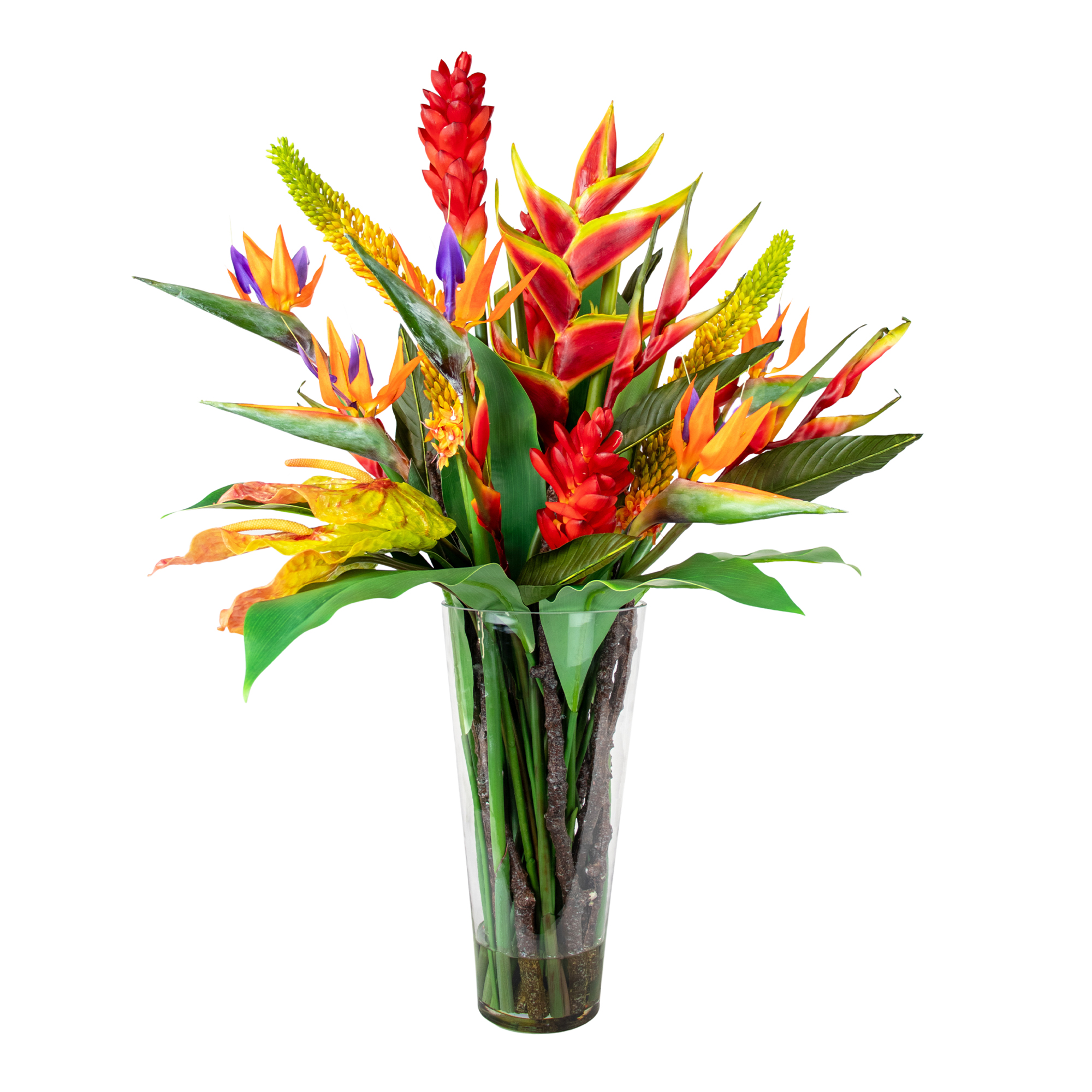 TROPICAL MIX IN CONICAL VASE