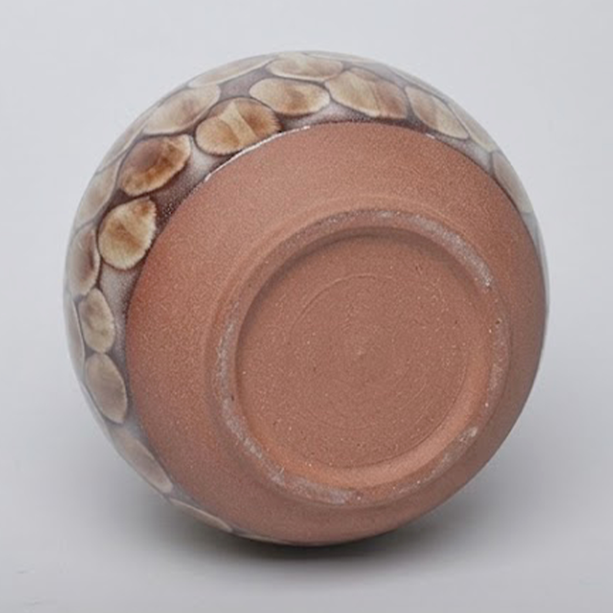 Large Tortoiseshell Ceramic Bulb Vase 25.5x24.5cm - Image 4
