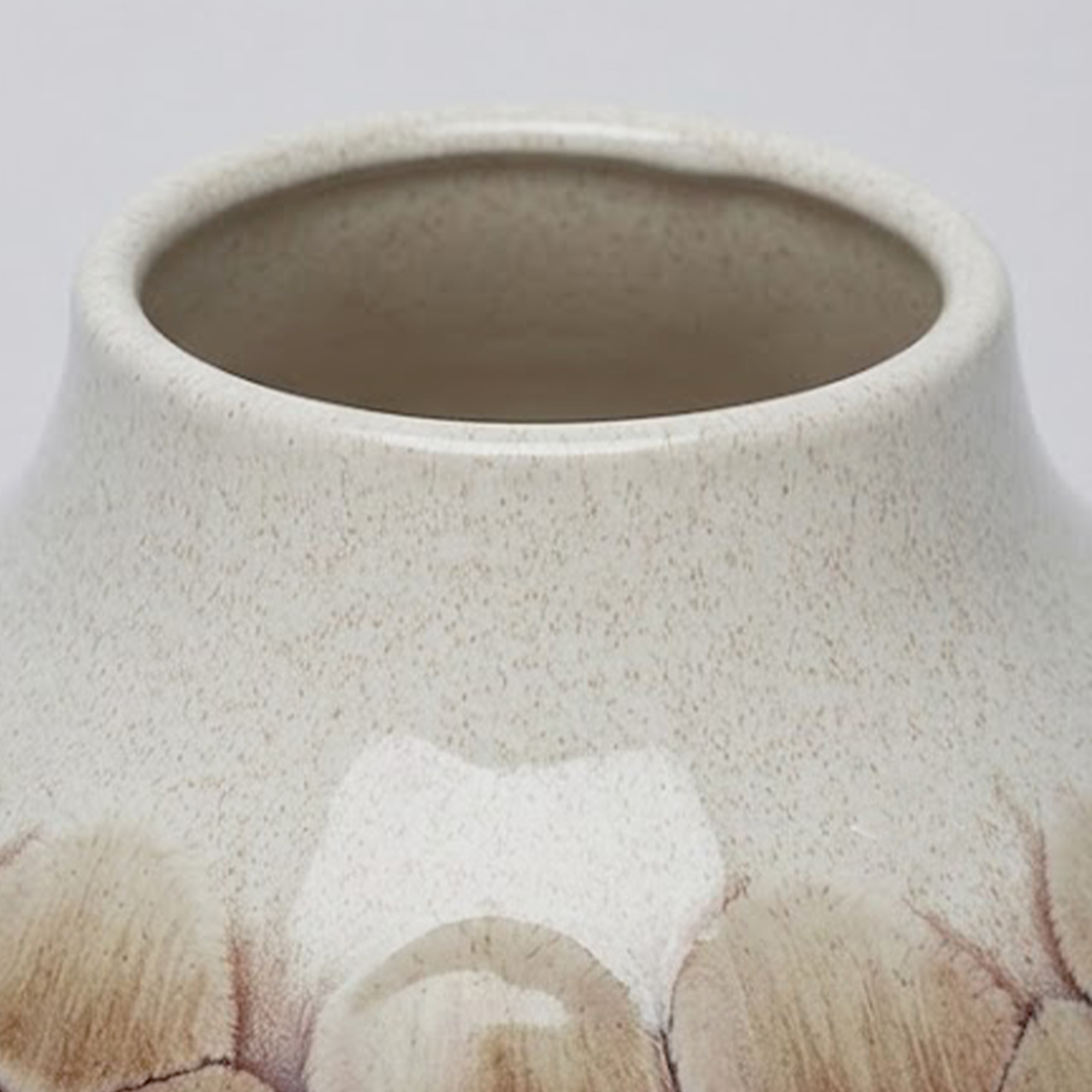 Large Tortoiseshell Ceramic Bulb Vase 25.5x24.5cm - Image 5