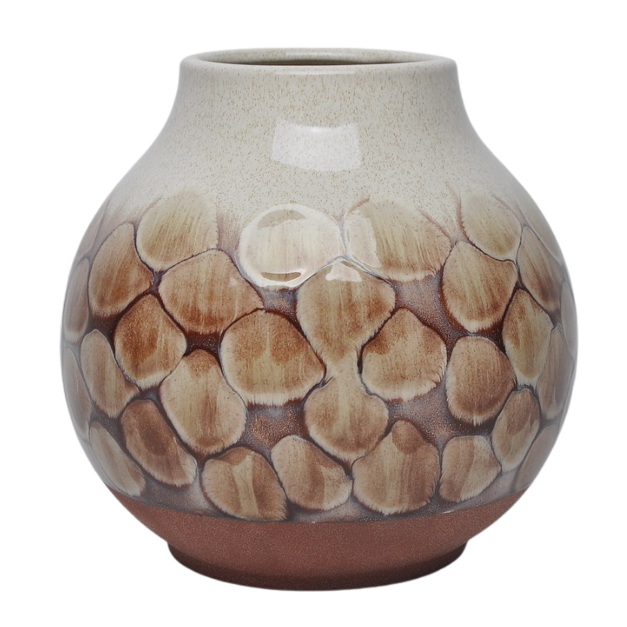 Tortoiseshell Ceramic Bulb Vase LGE 25.5X25.5X24.5CM