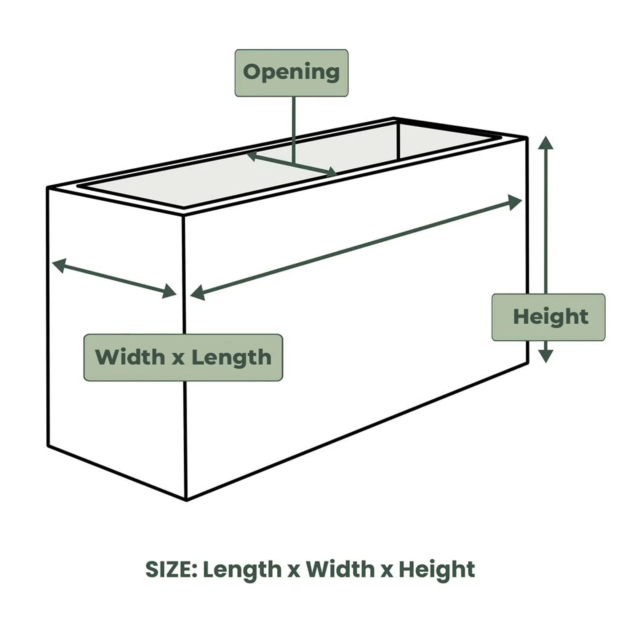 Measure your space, planter or joinery