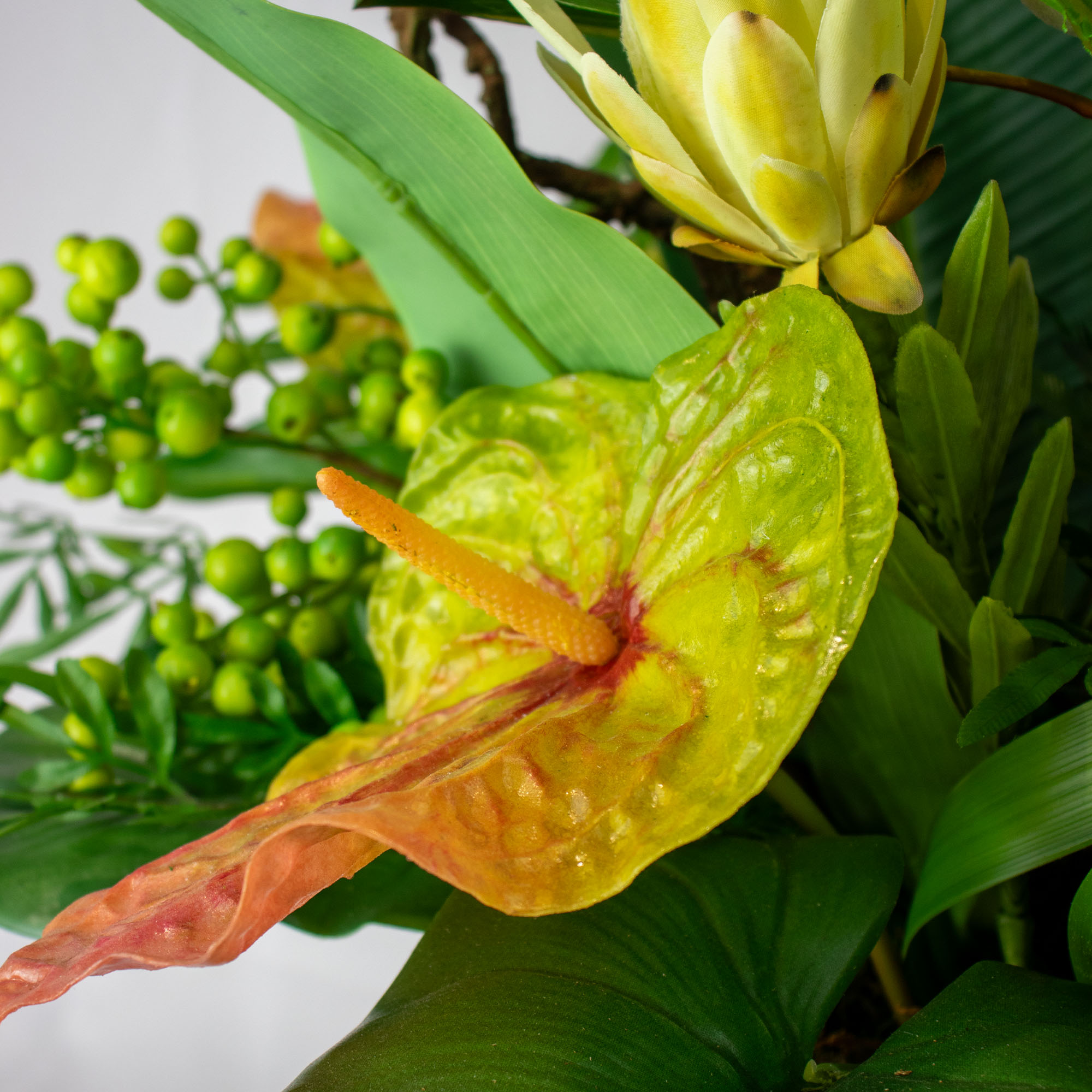 Extra Large Tropical Green Mixed Floral Display in 32cm Liner