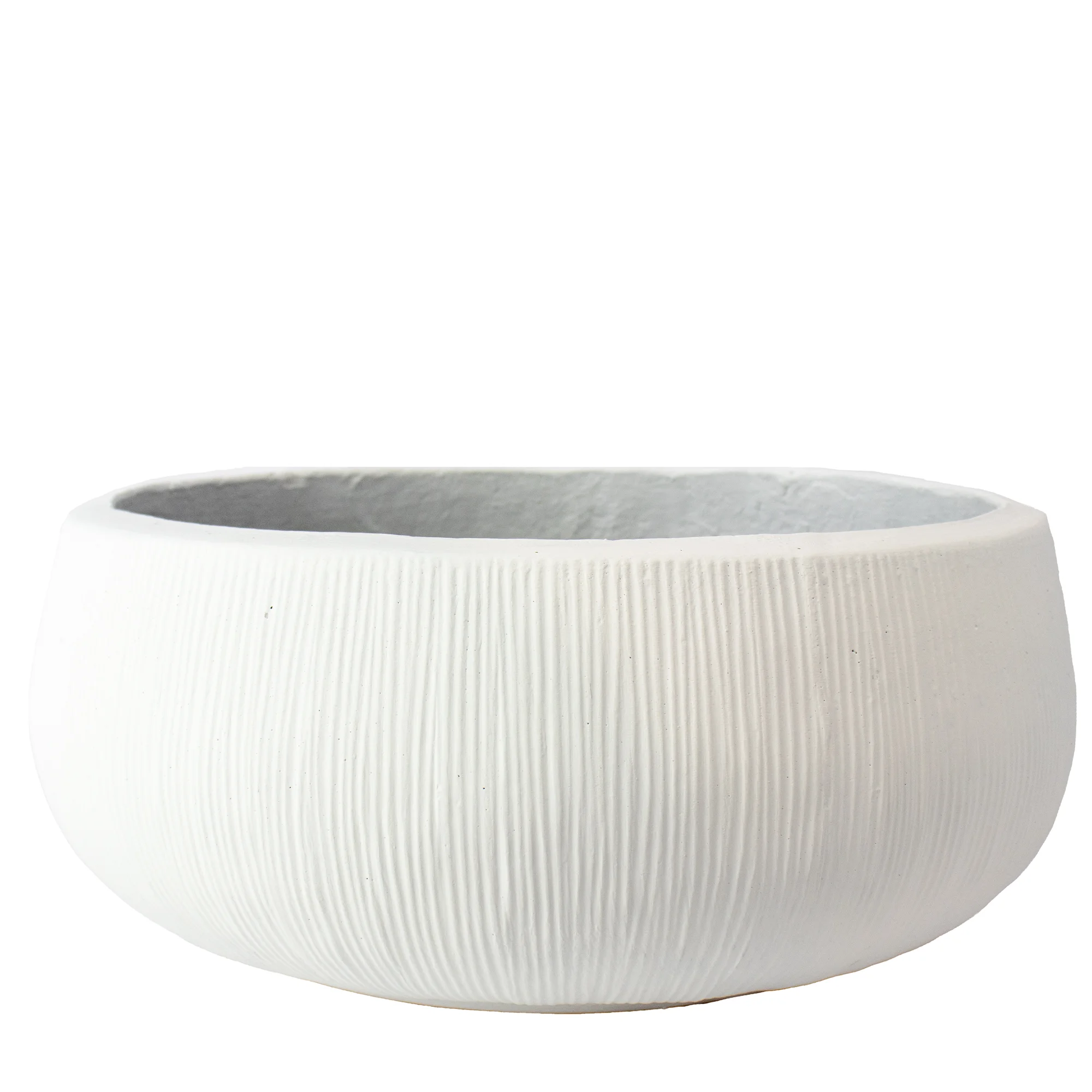Large Casbah Ribbed Fibre-Cement Planter – 42cm